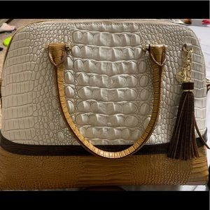 Brahmin Cream and Brown bag